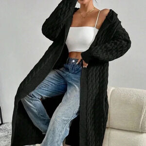 Black Casual Women's Cardigan